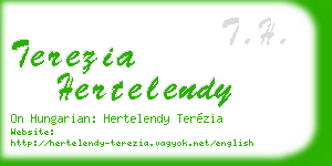 terezia hertelendy business card